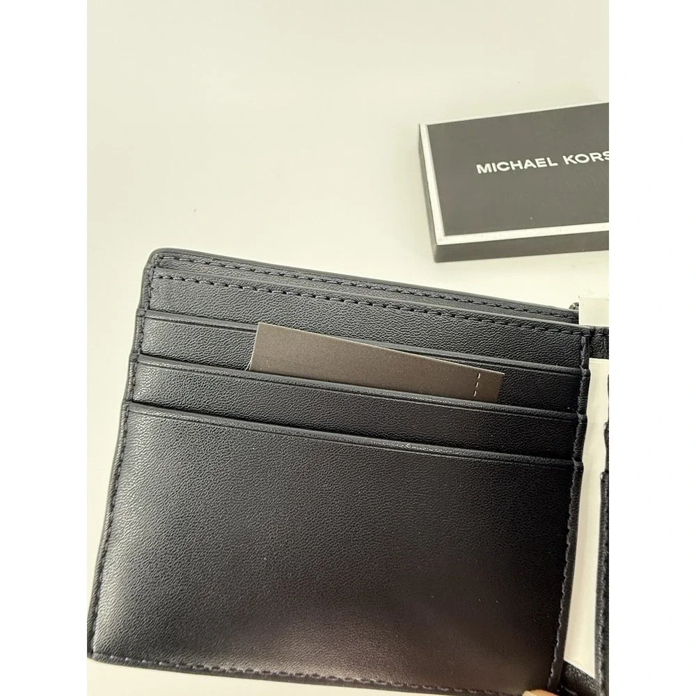 Michael Kors Men's Malone Slim Stripe Logo Wallet Billfold Blue White OS $78